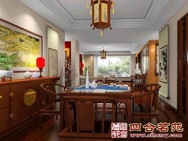 中式别墅餐厅设计效果图