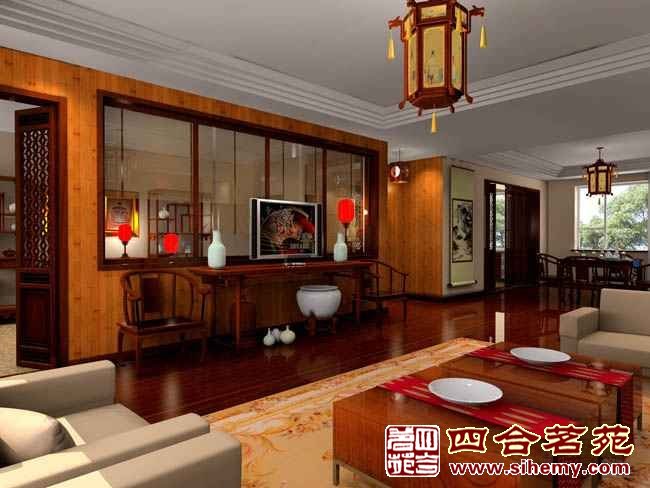 中式别墅客厅设计效果图